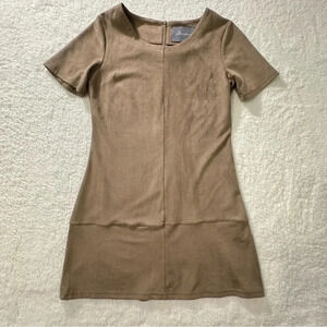 Anthro Paper Crane Women’s Size M Faux Suede Dress Fall Fashion Casual